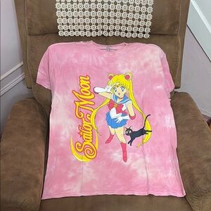 Sailor Moon Pink Tie-Dye T-Shirt
